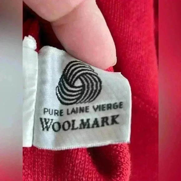 SaintJames red double breasted wool  jacket with gray and red lapel SP France - Picture 6 of 9